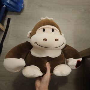 Brown and White Plush Monkey Toy